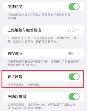 莲湖苹果授权维修站分享iPhone轻点无法唤醒怎么办